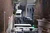Police officers carry a ladder outside the presidential residence in Hannam-dong, Yongsan District, on January 15, 2025, as the Corruption Investigation Office for High-ranking Officials (CIO) and police move to execute a second arrest warrant for then President Yoon Suk Yeol. [YONHAP]