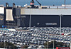 Cars wait to be exported at a port in Pyeongtaek, about 60 kilometers (37 miles) south of Seoul, on Jan. 27.  [YONHAP]