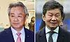Korean Sport & Olympic Committee President Lee Kee-heung, left, and Korea Football Association President Chung Mong-gyu [JOONGANG ILBO]