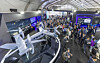 Visitors look around the 2023 Seoul International Aerospace and Defense Exhibition (ADEX) at Seoul Air Base in Seongnam, Gyeonggi, on Oct. 18, 2023. [JOONGANG ILBO]