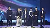 The cast and director of the Disney+ original series ″Moving″ (2023) receive the grand prize in the television category at the 60th Baeksang Arts Awards on May 7, 2024, in southern Seoul. [BAEKSANG ARTS AWARDS ORGANIZING COMMITTEE]
