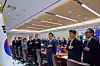 President Lee Jae Myung, center, salutes the flag ahead of a Cabinet meeting at the Yongsan presidential office in central Seoul on July 1. [JOINT PRESS CORPS]