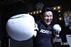 Yoon Hyung-bin, comedian turned MMA fighter, lifts his fists in a gym in Mapo District, western Seoul. [KIM SEONG-RYONG]