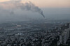 Smoke billows from a site hit during the Iranian missile strikes, in the city of Haifa, Israel on June 16. [AFP/YONHAP]