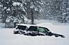 A vehicle is buried in snow during a storm in Truckee, California, on Feb. 17.  [AP/YONHAP]
