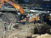One Posco E&C worker was killed, and an excavator operator from a subcontractor suffered serious injuries, after a tunnel under construction of the Sinansan Line collapsed in Gwangmyeong, Gyeonggi, on April 16. [GYEONGGI-DO FIRE SERVICES]