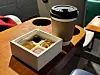 Tea and sweets served for food meditation [LEE JIAN]