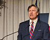 U.S. Deputy Secretary of State Christopher Landau speaks during a reception on the eve of the Pax Silica summit at the U.S. Institute of Peace in Washington on Dec. 11. [YONHAP]