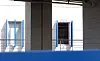 This picture taken on March 30 shows a piece of aluminum structure missing from the wall, right, at Changwon NC Park in Changwon, South Gyeongsang. [YONHAP]