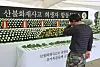 On the 28th, Lee Sang-hak, village head of Dapgok 2-ri, Seokbo-myeon, pays tribute to the victims of the wildfire that swept the North Gyeongsang region at the joint memorial set up in the lawn square in front of the Yeongyang County Office in North Gyeongsang on March 28. [YONHAP]