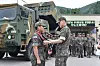 Joint Chiefs of Staff Chairman Adm. Kim Myung-soo speaks to soldiers during a drill on July 4. [NEWS1]