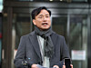 Kim Jong-cheol, nominee for the head of the Korea Media Communications Commission, speaks to reporters in Gwacheon, Gyeonggi, on Dec. 4. [YONHAP]
