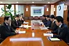 Acting President Han Duck-soo, second from left, presides over an emergency meeting of the economic and security strategy task force at his office in Seoul on April 3. [PRIME MINISTER'S OFFICE]