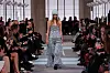 A model presents a creation by designer Nicolas Ghesquiere as part of his Fall/Winter 2025-2026 Women's ready-to-wear collection show for fashion house Louis Vuitton during Paris Fashion Week in Paris on March 10. [REUTERS/YONHAP]