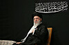 Iran's Supreme Leader Ayatollah Ali Khamenei attends a mourning ceremony in Tehran, Iran on July 5. [AFP/YONHAP]