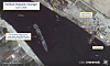 A North Korean warship is pictured in this screen capture of a satellite image from the Center for Strategic and International Studies website. [SCREEN CAPTURE]