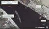 A North Korean warship is pictured in this screen capture of a satellite image from the Center for Strategic and International Studies website. [SCREEN CAPTURE]