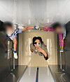 TV personality Kim Na-young apologized for and deleted a photo with her two sons that she uploaded to Instagram after being criticized for allowing them to climb onto an elevator handrail. [SCREEN CAPTURE]