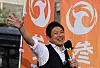 Japan's Sanseito party leader Sohei Kamiya delivers a speech during the party’s rally in Tokyo, Japan, July 21, 2025, a day after the upper house election. [REUTERS/YONHAP]