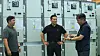 Choi Jong-hoon, center, head of LS Electric's Vietnamese subsidiary, inspects the company's switchgear plant in Bac Ninh, Vietnam. [LS ELECTRIC]