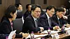 Vice Industry Minister Moon Shin-hak speaks at a public-private joint meeting in Seoul on the government's response to rare earth supply chains on Oct. 16, 2025. [YONHAP]