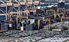 Export containers are stacked at Pyeongtaek Port in Gyeonggi on Nov. 14. [YONHAP]