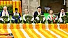 Korean President Yoon Suk Yeol, center right, pays respects at the Mahatma Gandhi memorial at Raj Ghat on the sidelines of the G20 summit in New Delhi, India, on Sunday, alongside leaders of the world’s 20 major economies. From left: U.S. President Joe Biden, British Prime Minister Rishi Sunak, European Commission President Ursula von der Leyen, Yoon, Italian Prime Minister Giorgia Meloni and Japanese Prime Minister Fumio Kishida. [JOINT PRESS CORPS]