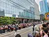 Police estimate that some 1,500 fans have lined up in front of the HYBE headquarters in Yongsan District, central Seoul, on June 10, celebrating the discharge of BTS members V and RM. [BIGHIT MUSIC]