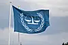 A flag flutters outside the International Criminal Court in The Hague on April 3. [AP/YONHAP]