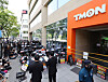 Sellers and customers affected by TMON's liquidity crisis hold a protest demanding refunds or payment in front of the e-commerce platform's headquarters in Gangnam District, southern Seoul, on Aug. 13, 2024. [YONHAP]