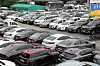 Used cars are parked at the Janghanpyeong Used Car Dealership in eastern Seoul on Aug. 7, 2022. [NEWS1]