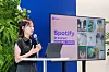 Park Jung-joo, head of music at Spotify Korea, speaks during the Spotify Soundcheck press event on June 19, held in southern Seoul. [SPOTIFY KOREA]