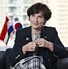 Ambassador of the Netherlands to Korea, Joanne Doornewaard, speaks with the Korea JoongAng Daily about the 60 years of the Netherlands-Korea relations at the Dutch Embassy in Seoul on March 16. [PARK SANG-MOON]