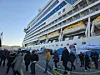 The 69,000-ton AIDAdiva, operated by Germany’s AIDA Cruises, is seen docked at Busan Port on Jan. 12. [BUSAN PORT AUTHORITY]
