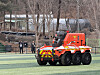 An unmanned firefighting robot developed by Hyundai Motor Group and donated to the National Fire Agency. [SARAH CHEA]