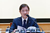 Financial Supervisory Service (FSS) Gov. Lee Chan-jin speaks during a press briefing on Dec. 1. [YONHAP]