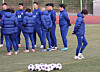 Korean national team manager Hong Myung-bo, far right, trains his squad at Goyang Stadium in Goyang, Gyeonggi, on March 17. [YONHAP]