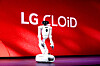 An LG Cloid robot stands on stage during an LG Electronics news conference at CES 2026 in Las Vegas on Jan. 5. [REUTERS/YONHAP]