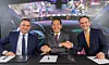 Matthias Miedreich, CEO of ZF Friedrichshafen, left, Young Sohn, chairman of the board of Harman, center, and Christian Sobottka, CEO of Harman, shake hands after signing an M&A for Samsung Electronics to acquire the advanced driver-assistance system (ADAS) business of ZF through its subsidiary Harman [SAMSUNG ELECTRONICS]