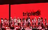 Girl group tripleS performs “Are You Alive” during a showcase at Blue Square in central Seoul for the release of its second full-length album, “Assemble25,” on May 12. [YONHAP]