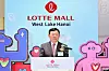 Lotte Corporate Chairman Shin Dong-bin delivers his greetings during the grand opening ceremony at Lotte Mall West Lake Hanoi in Vietnam on Friday. [LOTTE SHOPPING]