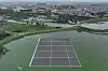 A solar photovoltaic plant floats on the water at the Billings reservoir in Sao Paulo, Nov. 6. [AP/YONHAP