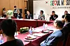 Seoul Mayor Oh Se-hoon, second from left, speaks during a conference attended by some 30 Korean companies based in Beijing to hear about the business environment in the overseas city on Thursday. [SEOUL METROPOLITAN GOVERNMENT]