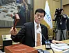 Bank of Korea Gov. Rhee Chang-yong at the Monetary Policy Board meeting in central Seoul on Thursday [BANK OF KOREA]