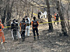 Authorities conduct a joint investigation of the North Gyeongsang wildfire in Goesan-ri, Uiseong County in North Gyeongsang on March 31. [YONHAP]