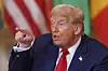 U.S. President Donald Trump during a meeting with African leaders at the White House in Washington on July 9. [EPA/YONHAP]