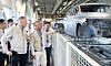 Hyundai Motor Group Executive Chair Euisun Chung, second from left, tours the company's manufacturing factory in the Czech Republic in October 2024. [HYUNDAI MOTOR]