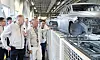 Hyundai Motor Group Executive Chair Euisun Chung, second from left, tours the company's manufacturing factory in the Czech Republic in October 2024. [HYUNDAI MOTOR]
