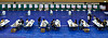 A day before the early voting for the 21st presidential election, election officials, including National Election Commission staff and civil servants, conduct a final inspection of early voting stations at the Yeonmu Culture and Sports Center in Nonsan, South Chungcheong, on May 28. [JOONGANG ILBO]