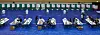 A day before the early voting for the 21st presidential election, election officials, including National Election Commission staff and civil servants, conduct a final inspection of early voting stations at the Yeonmu Culture and Sports Center in Nonsan, South Chungcheong, on May 28. [JOONGANG ILBO]